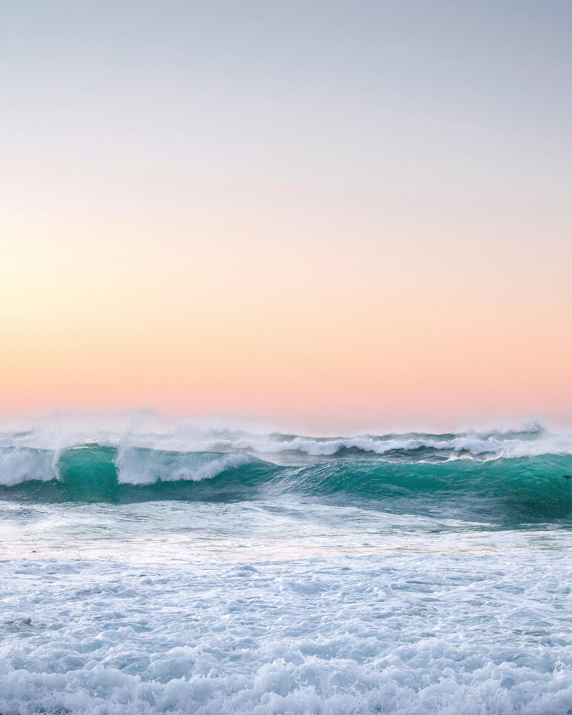 Soft pastel ocean photograph for a gallery wall