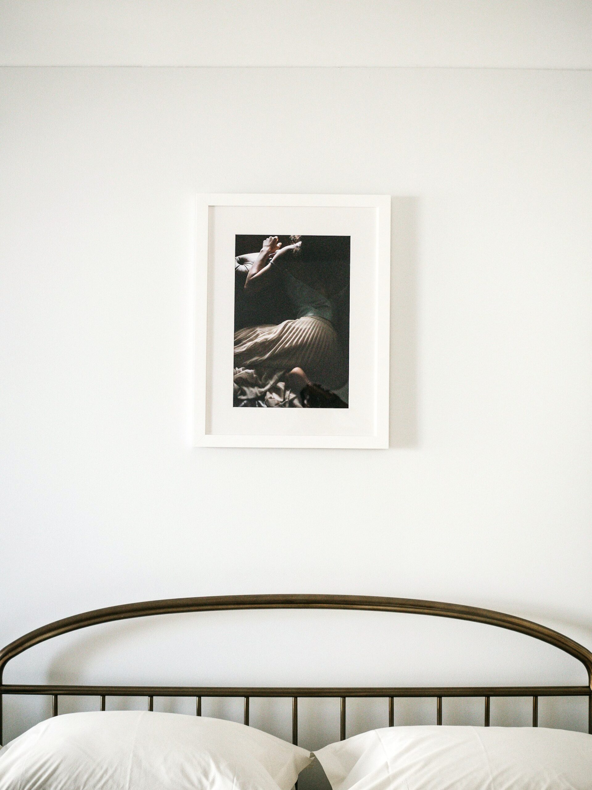 Simple framed prints on a white wall